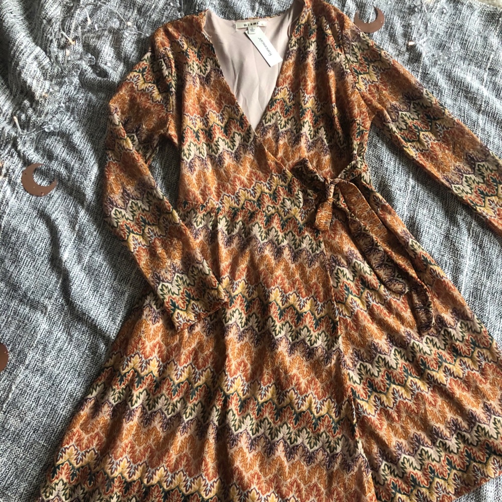 “Miami” Autumn Wrap Dress - Francesca’s